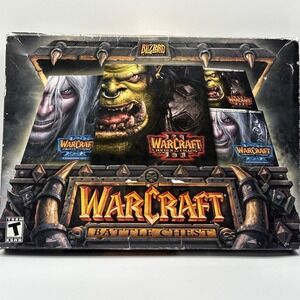 WarCraft 3 III Battle Chest Reign of Chaos/Frozen Throne Expansion Bliz Pre- Own
